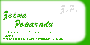 zelma poparadu business card